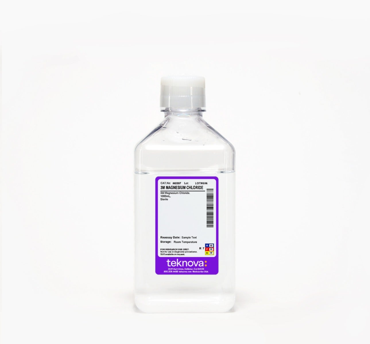 3M Magnesium Chloride Solution. 1000mL, Sterile.