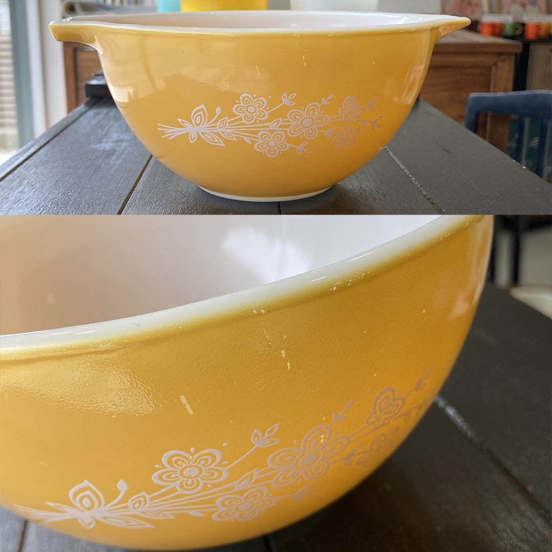 ミキシングボウル バタフライゴールド黄色 Sサイズ 1940年代～1970年代