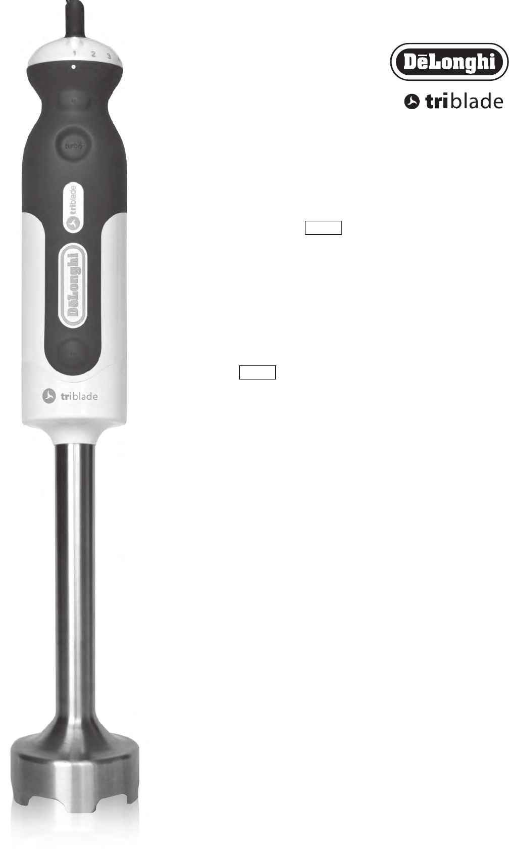 説明書 デロンギ DHB721 ハンドブレンダー