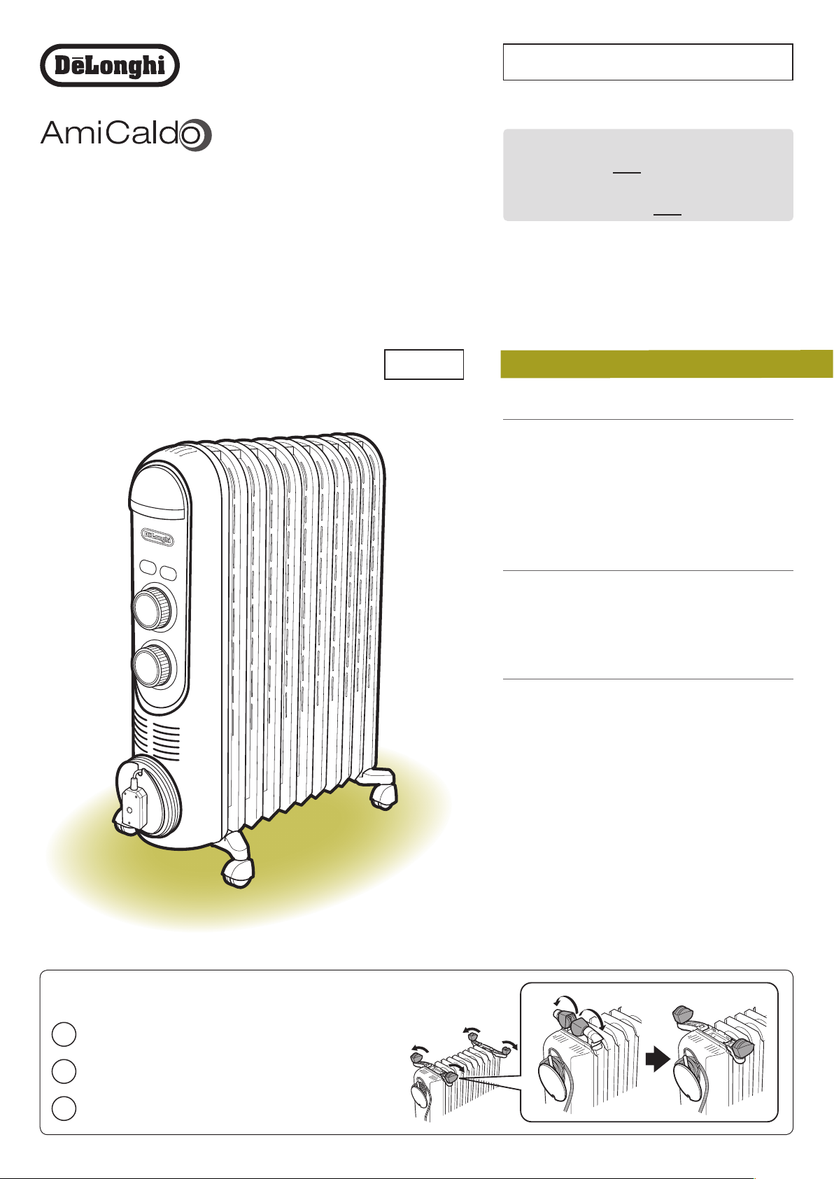 説明書 デロンギ RHJ45M1115-LG ヒーター