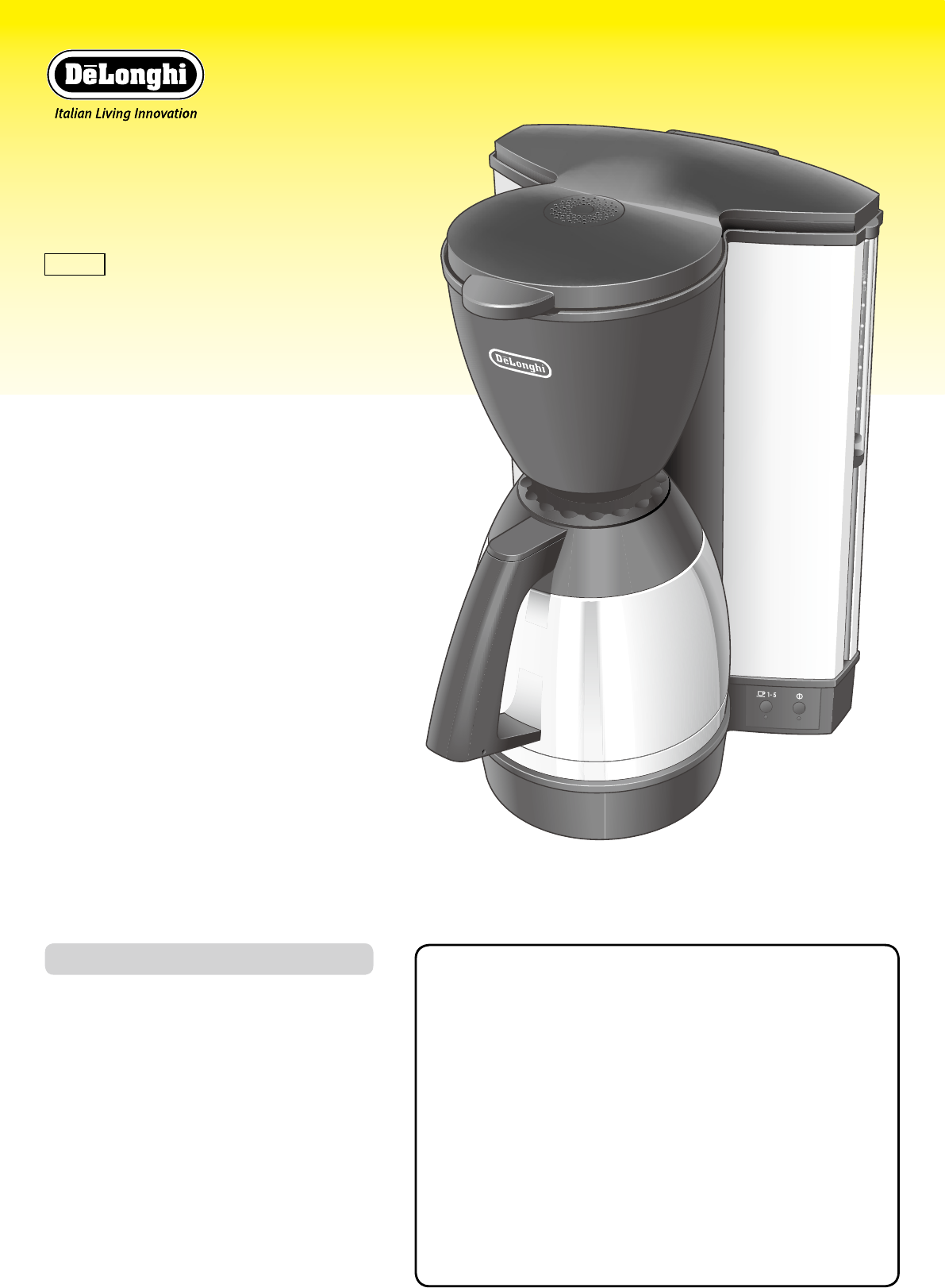 説明書 デロンギ CM336N コーヒーマシン