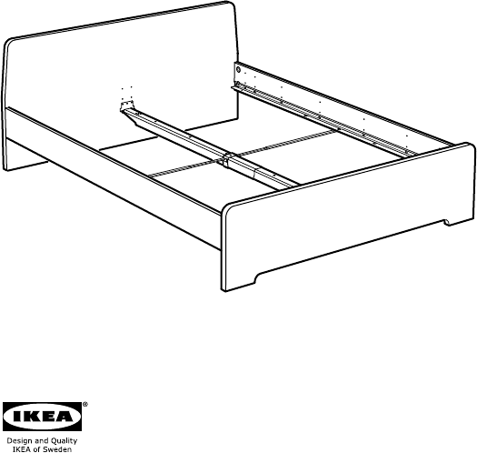 説明書 イケア ASKVOLL ベッドフレーム