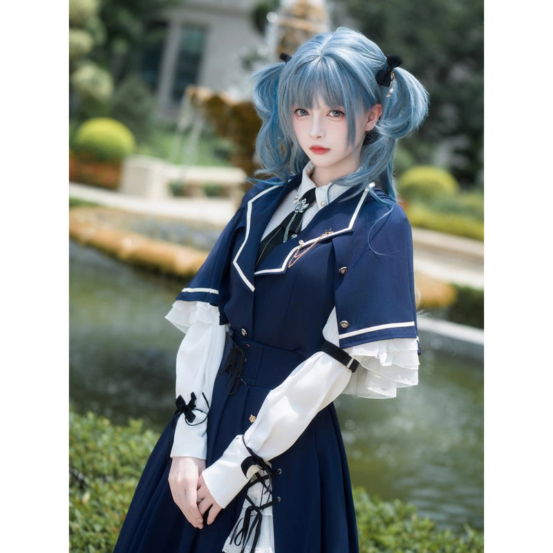 魔法学園のお嬢様のケープとベストとブラウスとコルセットスカート