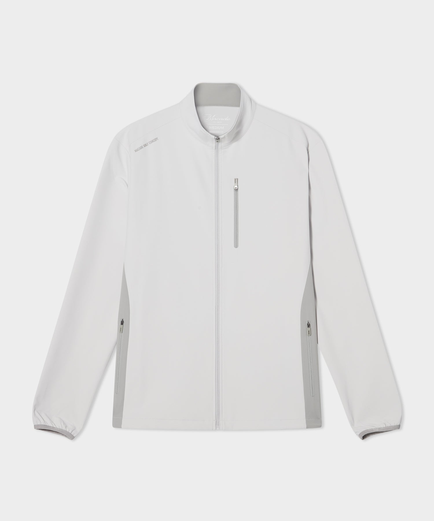 Men's Storm Off-White Wind Jacket - Macade Golf
