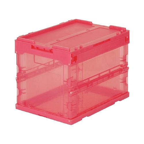 コンテナ館】トラスコ中山(TRUSCO) スケルコンオリコン20L(蓋付) 赤 TR