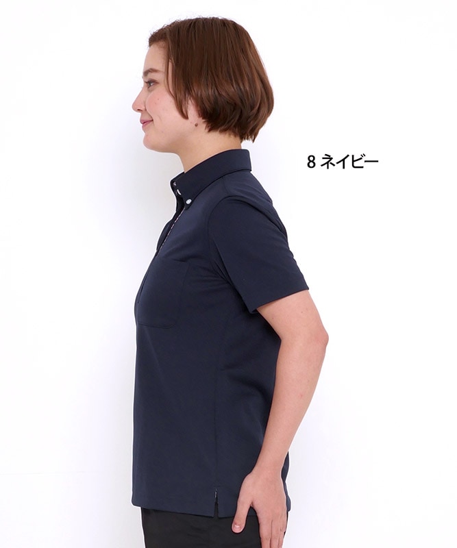 レディス吸水速乾ポロシャツ半袖(チェック)[女性用][ボンマックス製品