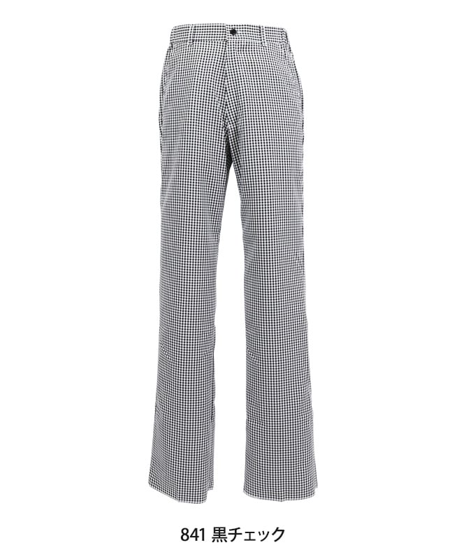 ギンガムチェックパンツメンズ(ノータック・両脇ゴム)[住商モンブラン