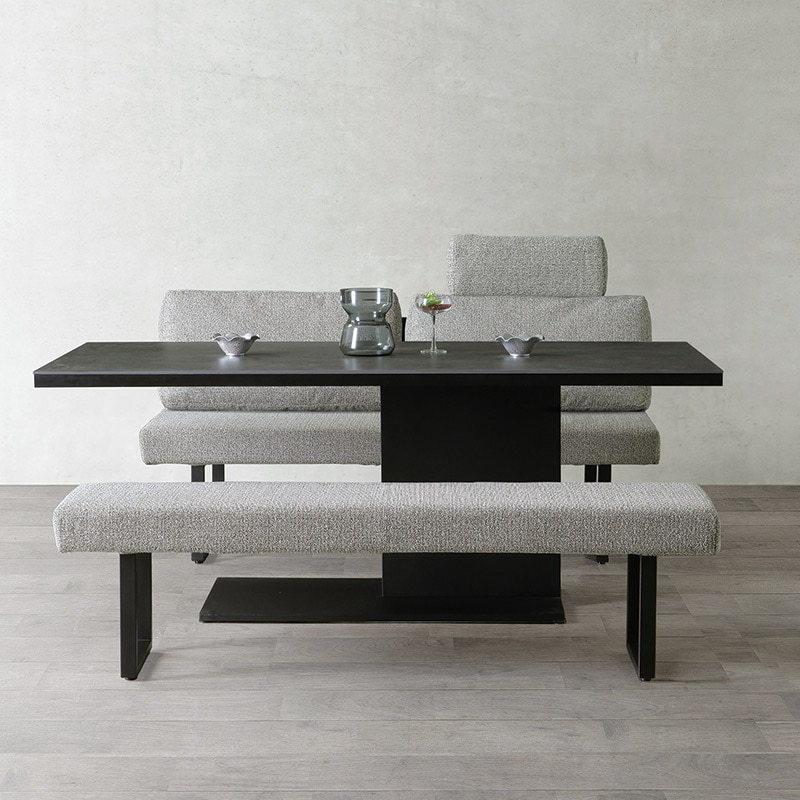 東京インテリア 人工大理石 セラミックテーブル 食卓テーブル ブラック