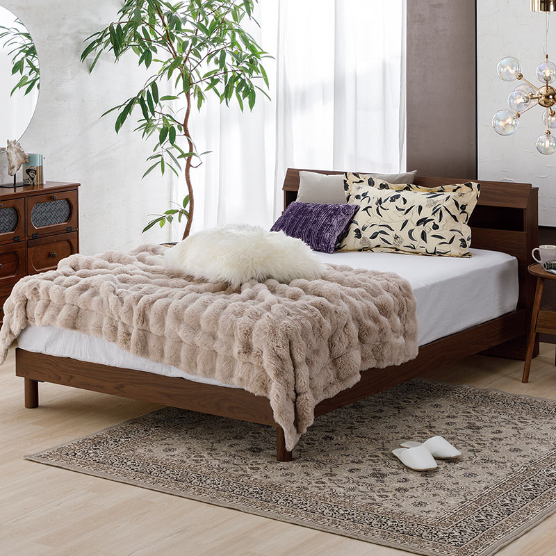 ベッドフレーム レックス WNT【大型商品配送】※3サイズ有 □の通販