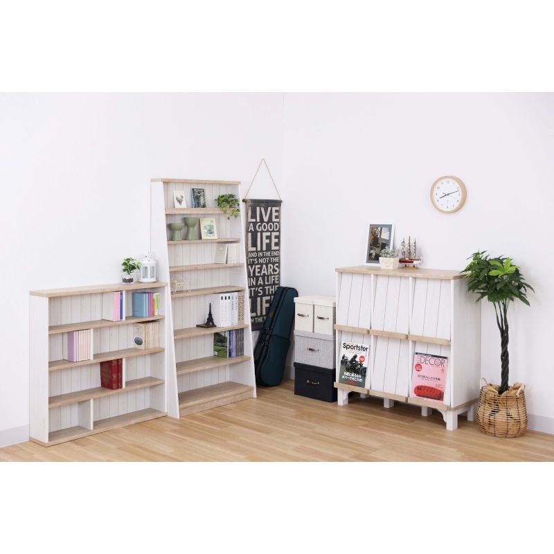 文庫ラック ブランパーニュ IF BLP-9090WH 白井産業【お客様組立商品