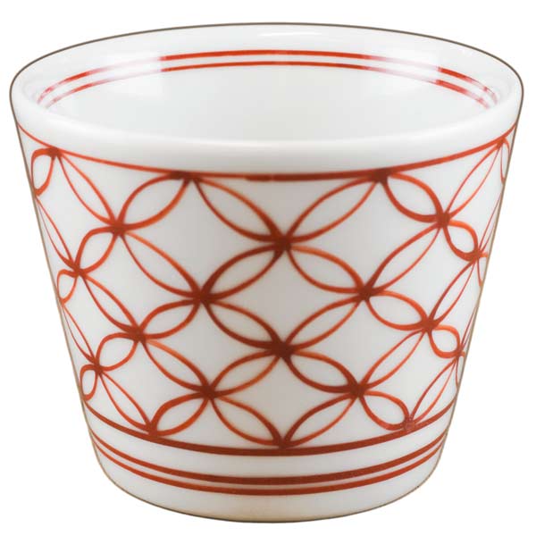 砥部焼 梅山窯 蕎麦猪口（赤絵宝つなぎ）【和食器通販e-tobeyaki.com】