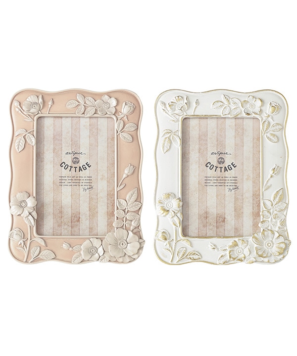 バード オーバル フォトフレーム ホワイト 9×12.5cm M45-2768WH