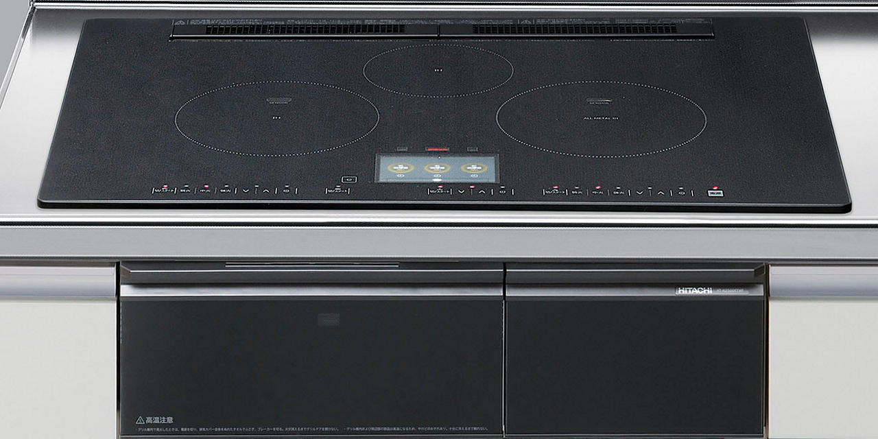 IHクッキングヒーター 日立製（LIXIL） HT-N2500KTWFK 間口75cm 3口