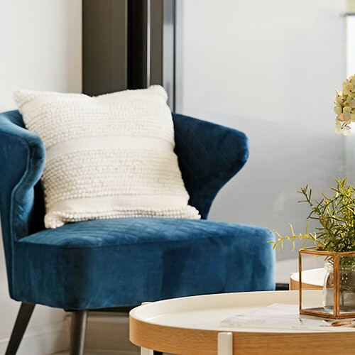 一人掛けソファ ブルー | ソファ | BASICS