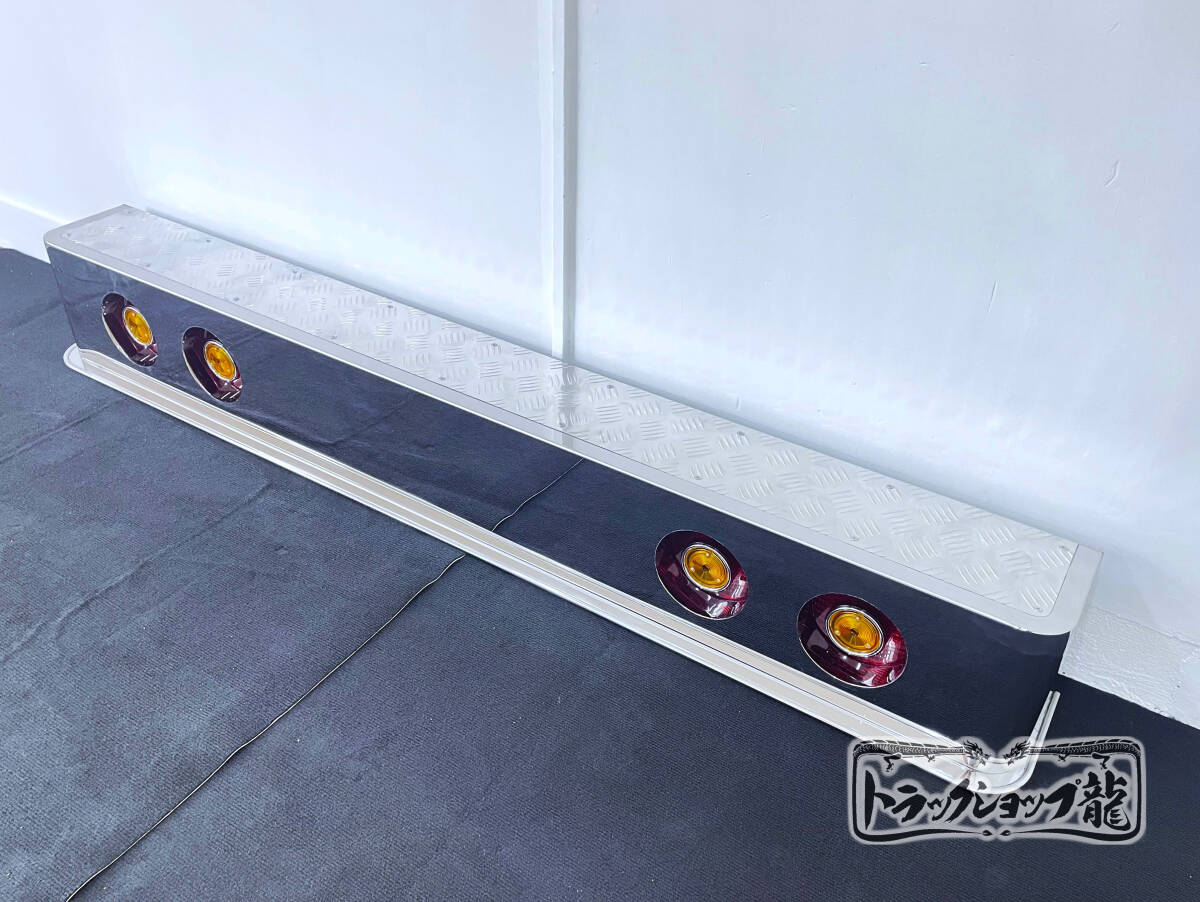 アップグレード】 ステンレス 4連 リアバンパー 1900×250 筒型 奥付け