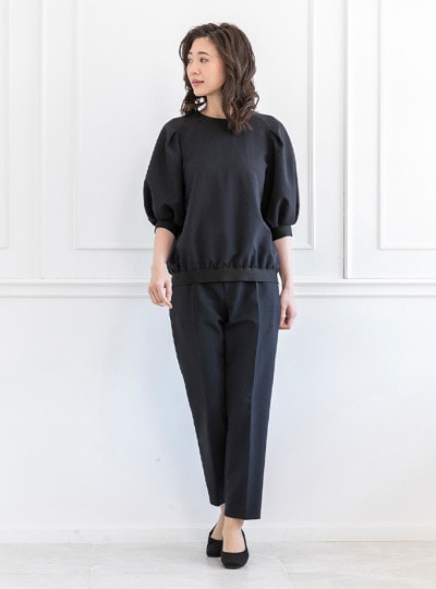 商品番号1102332]kokodeコラボ ネイビーパンツセットアップ(異素材切替