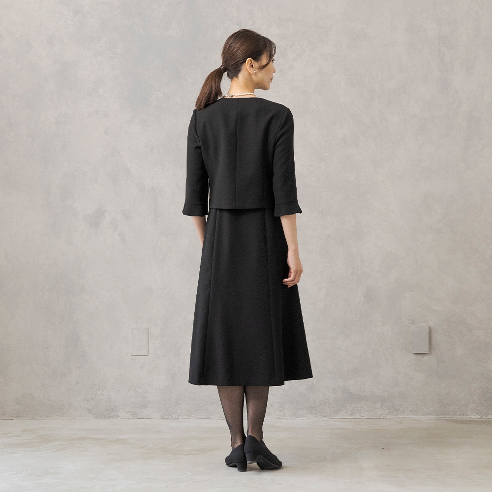 HIROMI YOSHIDA Black 1203421]テーラードカラージャケット×ボレロ風