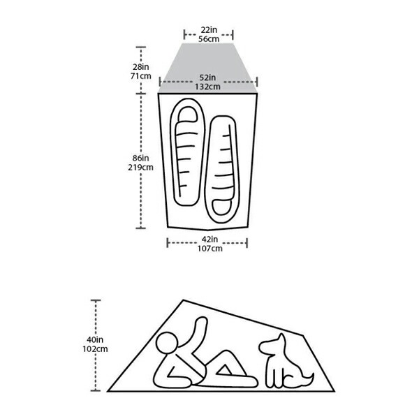 BIG AGNES フライクリーク HV2カーボン W/ダイニーマ グレー [ビッグ