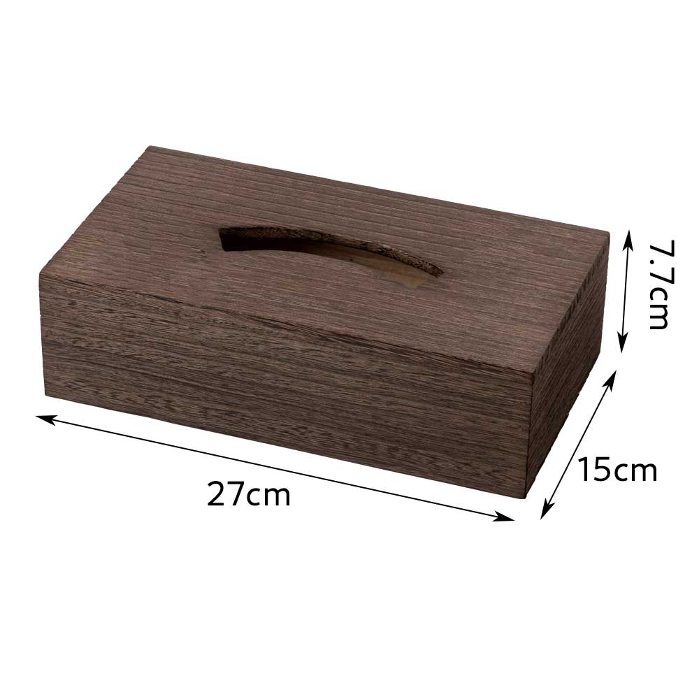 ボックスティッシュケース (009) 桜 木目込細工 桐製・時代仕上 箱長の