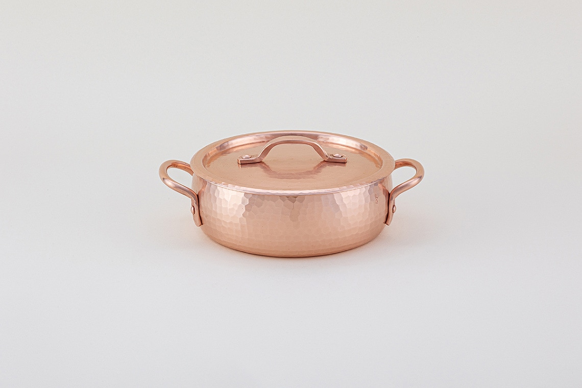 両手鍋（浅型）（銅） | 鍋 | 鍛金工房 WESTSIDE33