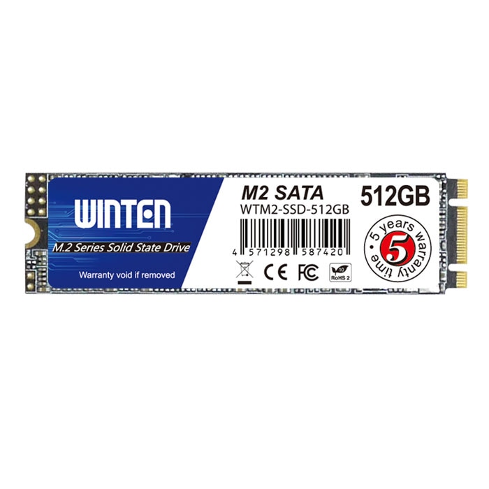 SSD M.2 SATA 512GB（最大読取 530MB/s 最大書込 500MB/s）M.2 2280 3D