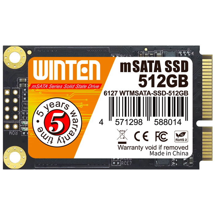 SSD mSATA 128GB（最大読取 500MB/s 最大書込 500MB/s）mSATA SATA 3D
