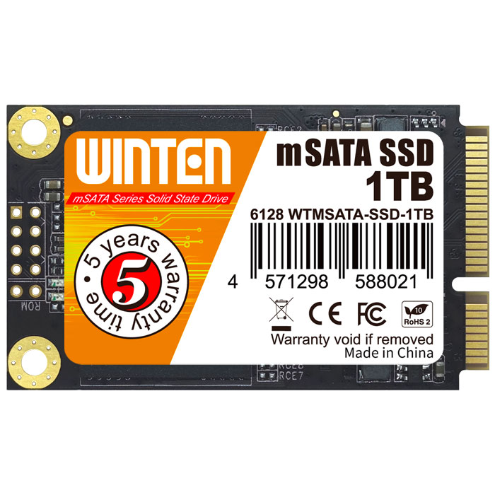 SSD mSATA 1TB（最大読取 530MB/s 最大書込 500MB/s）mSATA SATA 3D