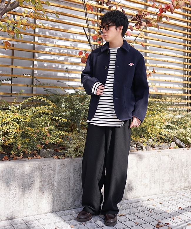 ◇[DT-A0210WLP]DANTON(ダントン) WOOL LIGHT PILE COVERALLS JACKET
