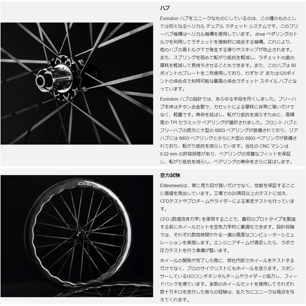 エリートホイール Drive Helix 68D CS ディスクブレーキ スラムXDR12段