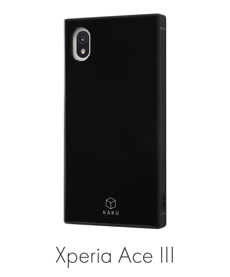 Xperia Ace III 耐衝撃ハイブリッドケース KAKU ブラック INQ