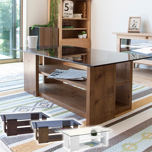 ユアサプライムス.com｜センターテーブル ガラス天板 ローテーブル