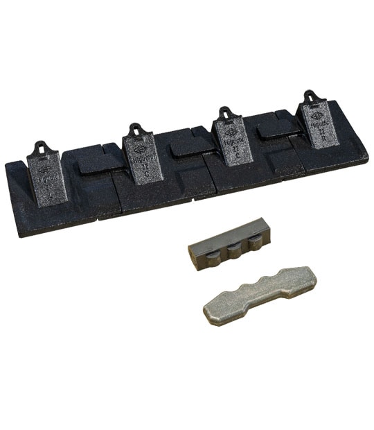 ツース盤（平刃）4枚組（ワイド幅）22S 縦ピン 日立建機 ZX75UR-3