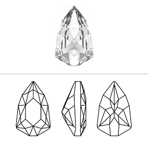 スワロフスキー 『#4707 Slim Trilliant クリスタルシルバーナイト 約