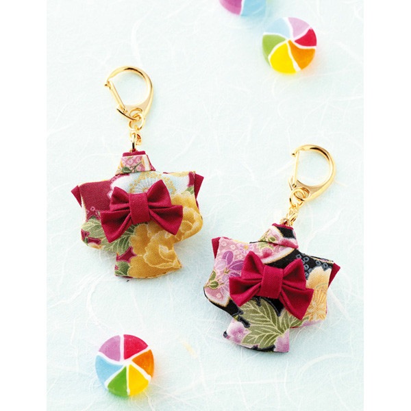 工作キット 『縫わずに作る和のミニ着物キーホルダー LH-95』 Panami