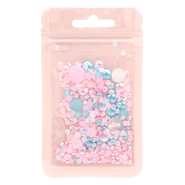 手芸パーツ 『パール&ラインストーンミックス ピンク DW-09』 KIYOHARA