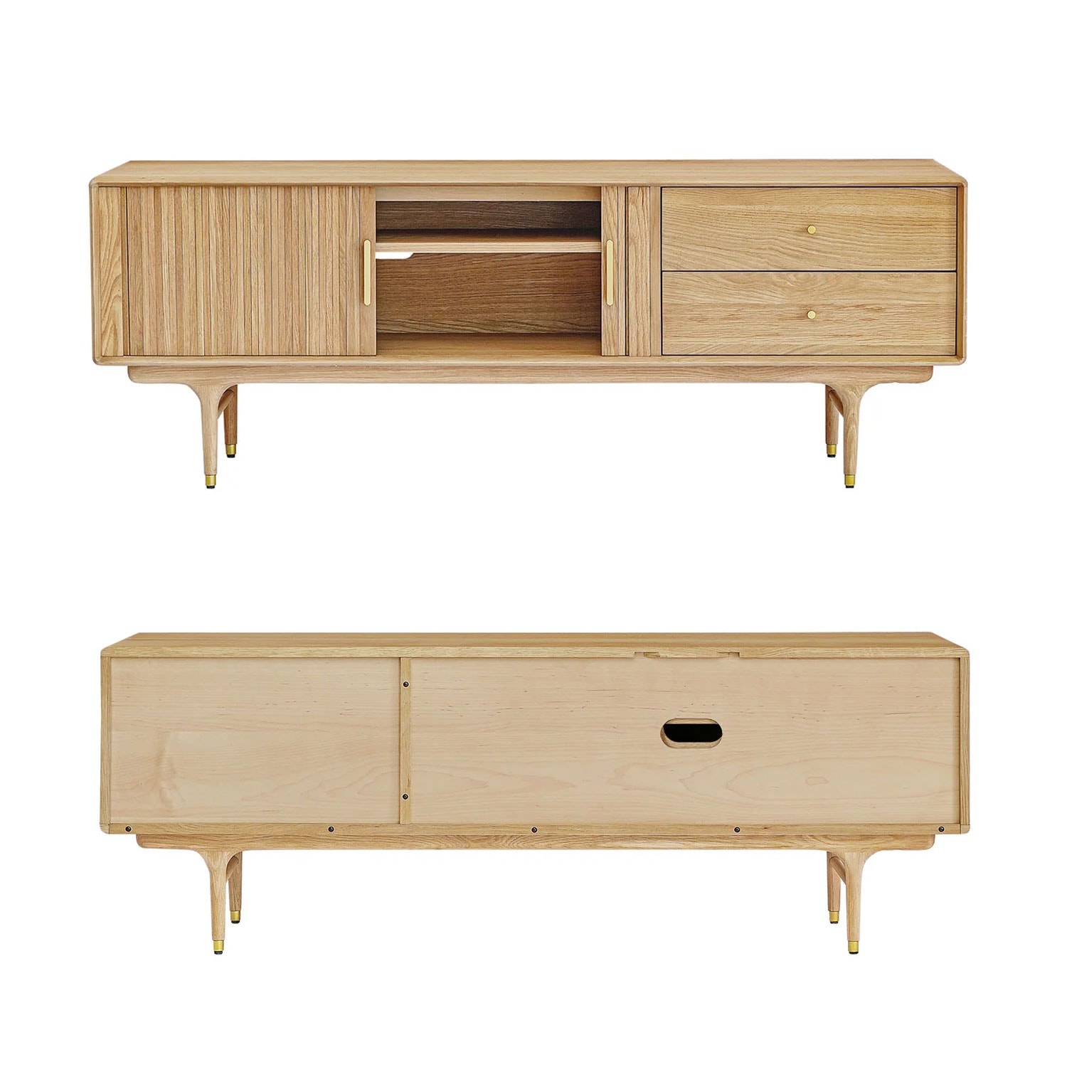 XANDER DESIGNS】JULIE TV BOARD 1600 poplar / white oak ※送料無料