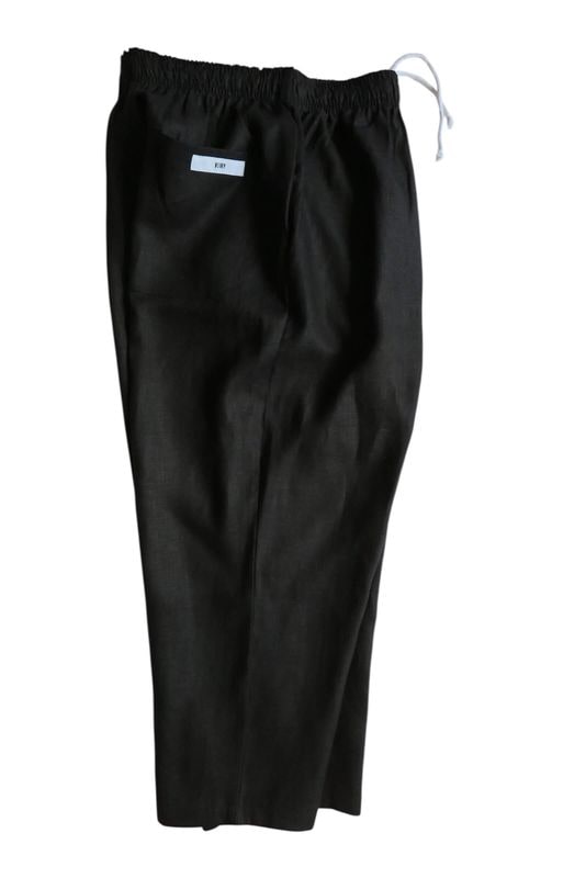SUNDAY PANTS-LINEN BLACK | ORIGINALS,SUNDAY PANTS | VOIRY STORE