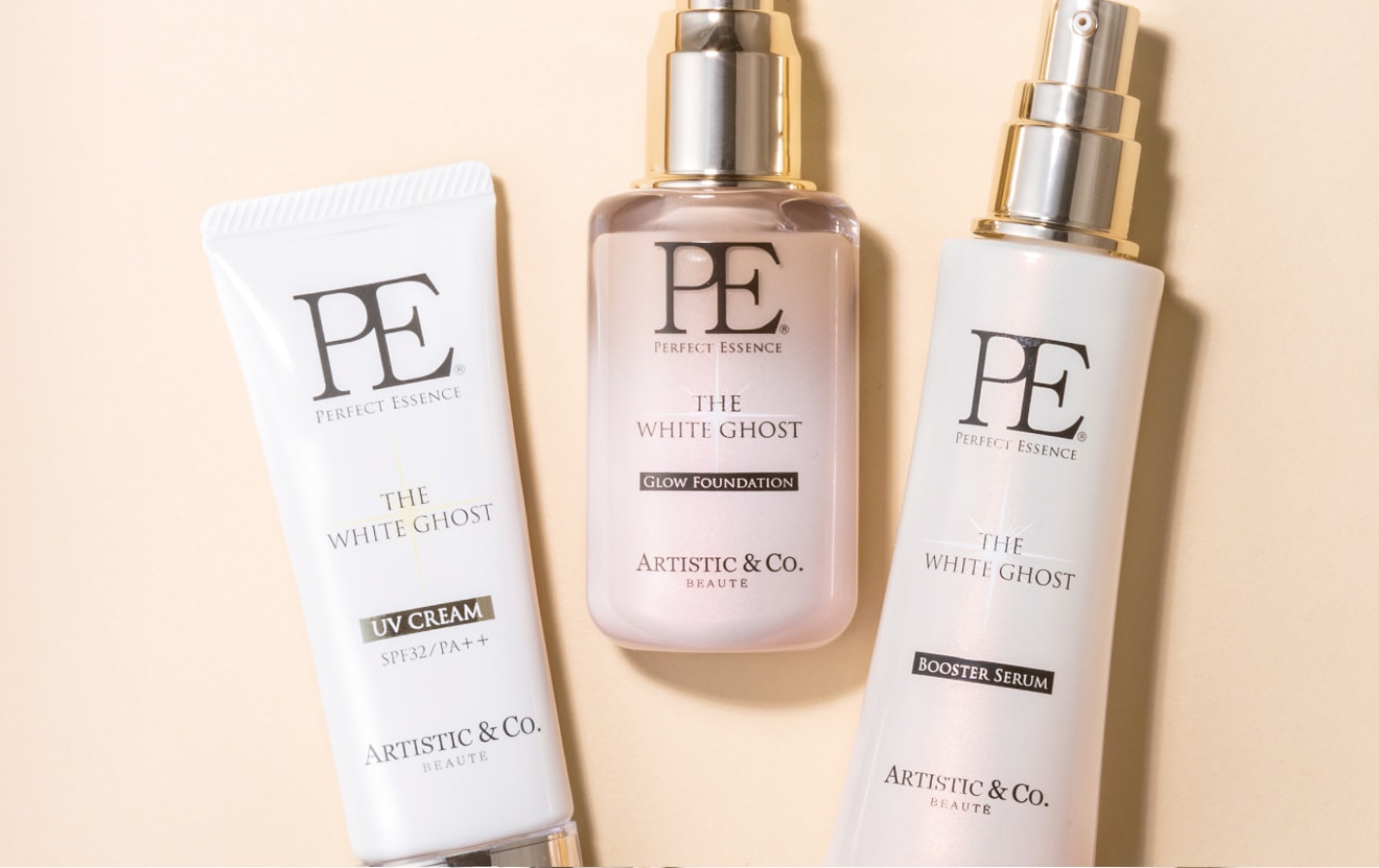 ARTISTIC & CO. P.Eザホワイトゴーストブースターセラム２本セット PE ザ ホワイトゴースト ブースターセラム -60mL- <br>（薬用美白美容