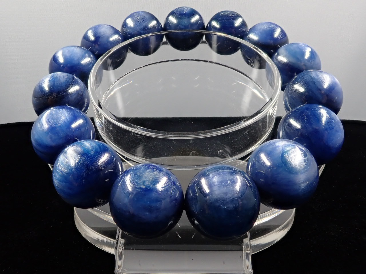 キャッツアイブルーカイヤナイト ブレスレット 14.4㎜ 5A | 天然石,カ