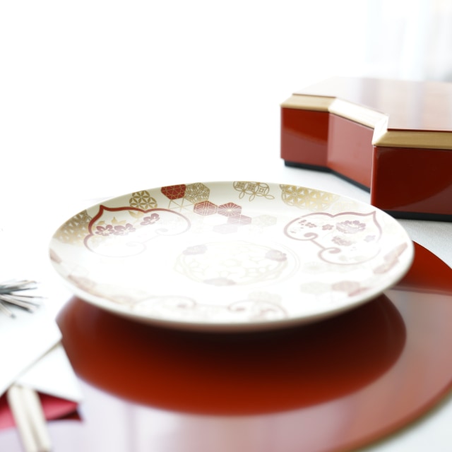 組子金襴 古伊万里 7号皿（化粧箱入り）FOURGRACEオリジナル ｜ 四季