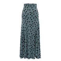 DF-1401 ハイウエストマーメイドフレアースカート/グリーン | レッスン