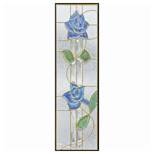 ステンドグラス (SH-C13) 927×289×18mm デザイン ブルーローズ 薔薇