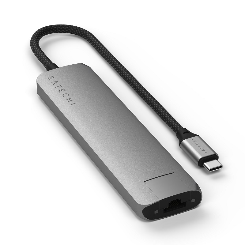 Satechi 7-in-1 USB-C Slim Multiport Adapter with Ethernet (7-IN-1