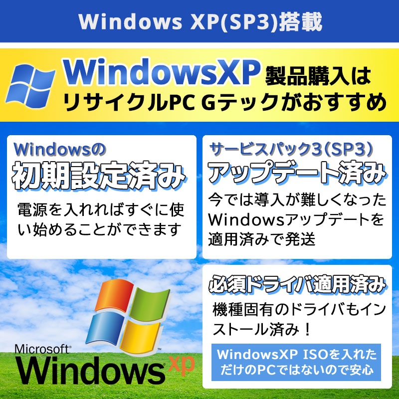 懐かしのWindows XPデスク 中古デスクトップ 富士通 ESPRIMO D550/B