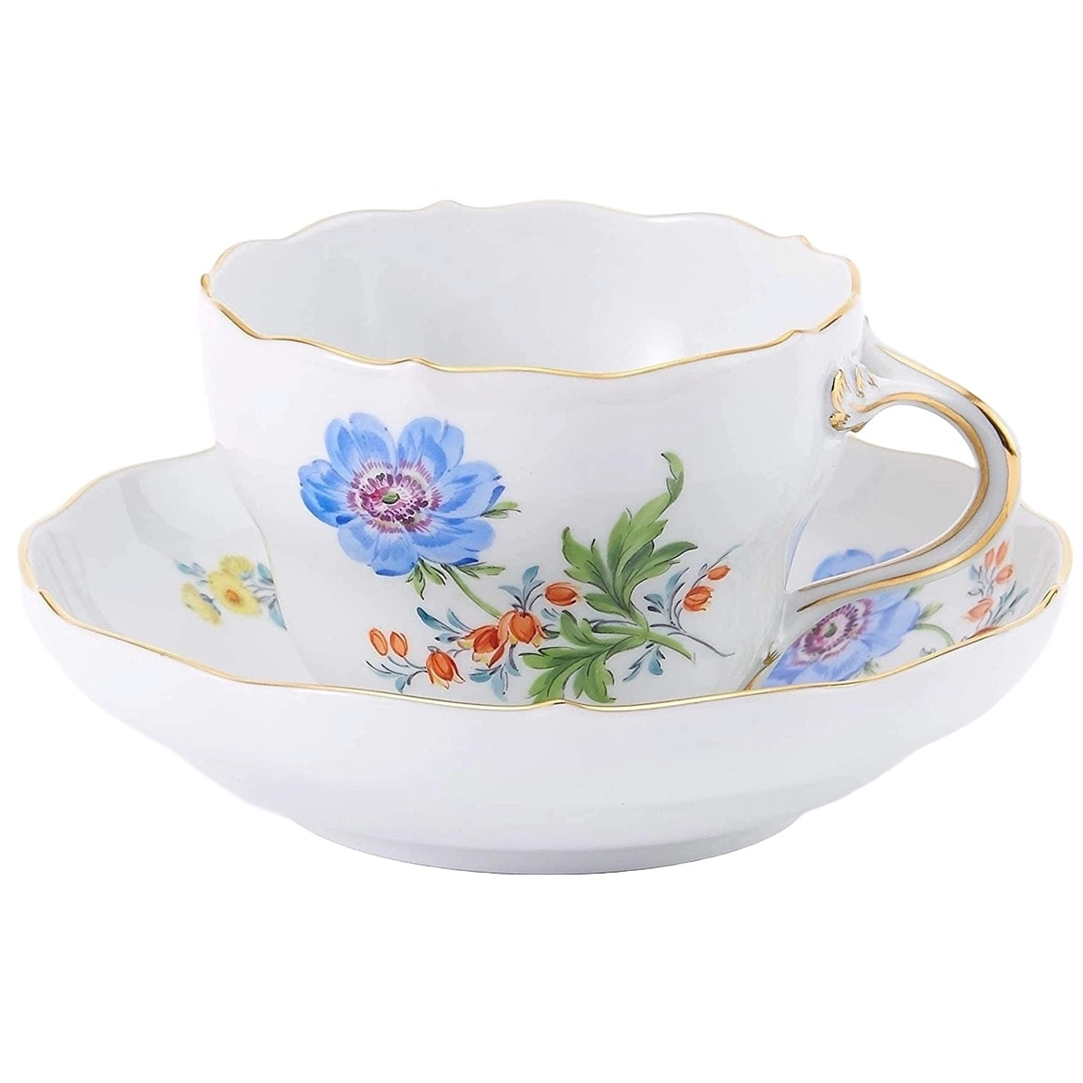 マイセン アネモネ ティー/コーヒー兼用カップ＆ソーサー 04C007/00582