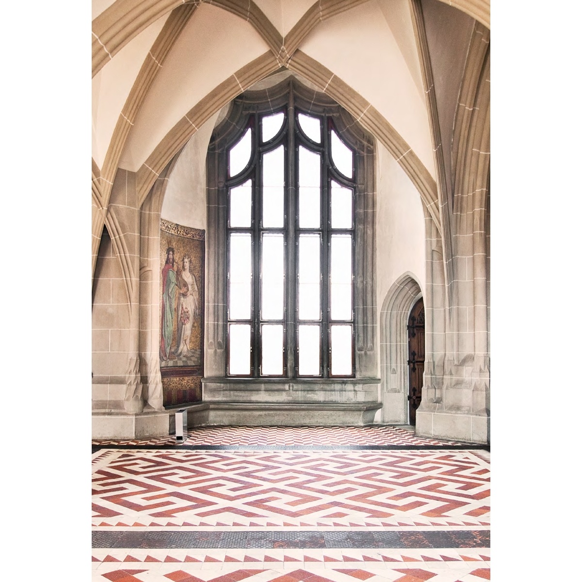 マイセン コスモポリタン ロイヤルパレス 角プレート21cm (レッド