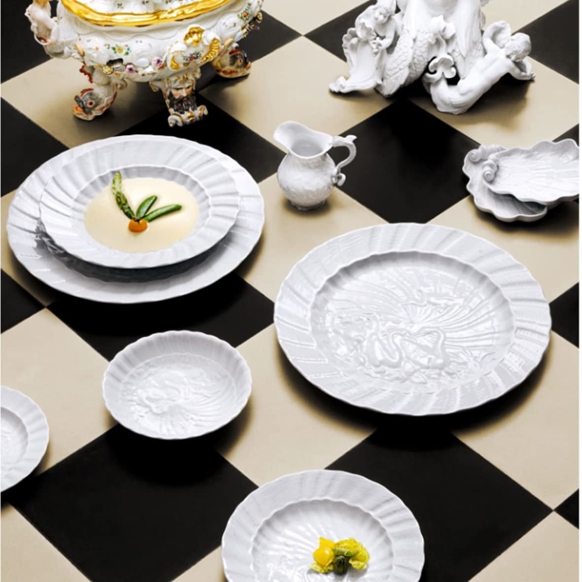 マイセン スワンホワイト スープ皿25㎝ 000000/05488 | スワン