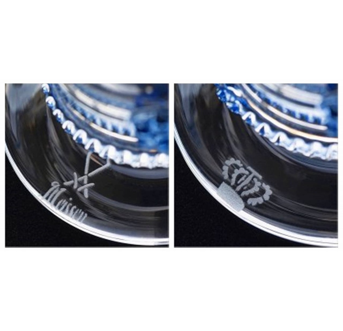 マイセングラス バッカス ロゼット（ブルー） ワインタンブラー（大