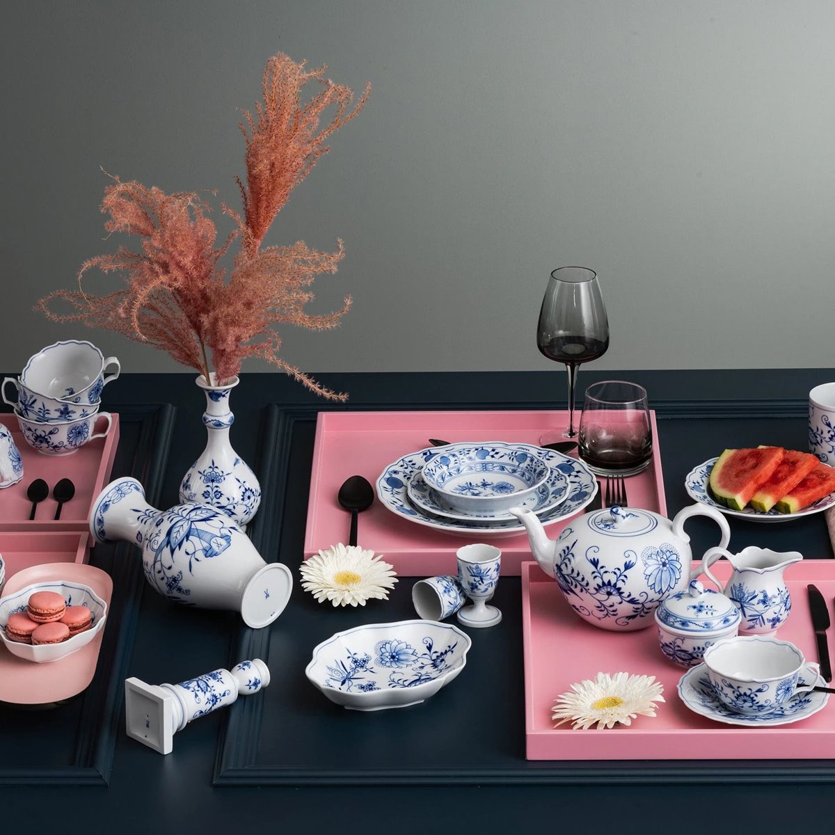 マイセン 散らしブルーオニオン＊日本オリジナル 茶器 80A073/24634