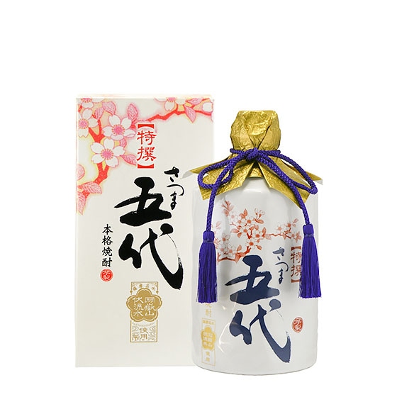 特撰さつま五代陶器ボトル 25度 720ml (化粧箱入) 【蔵元限定販売